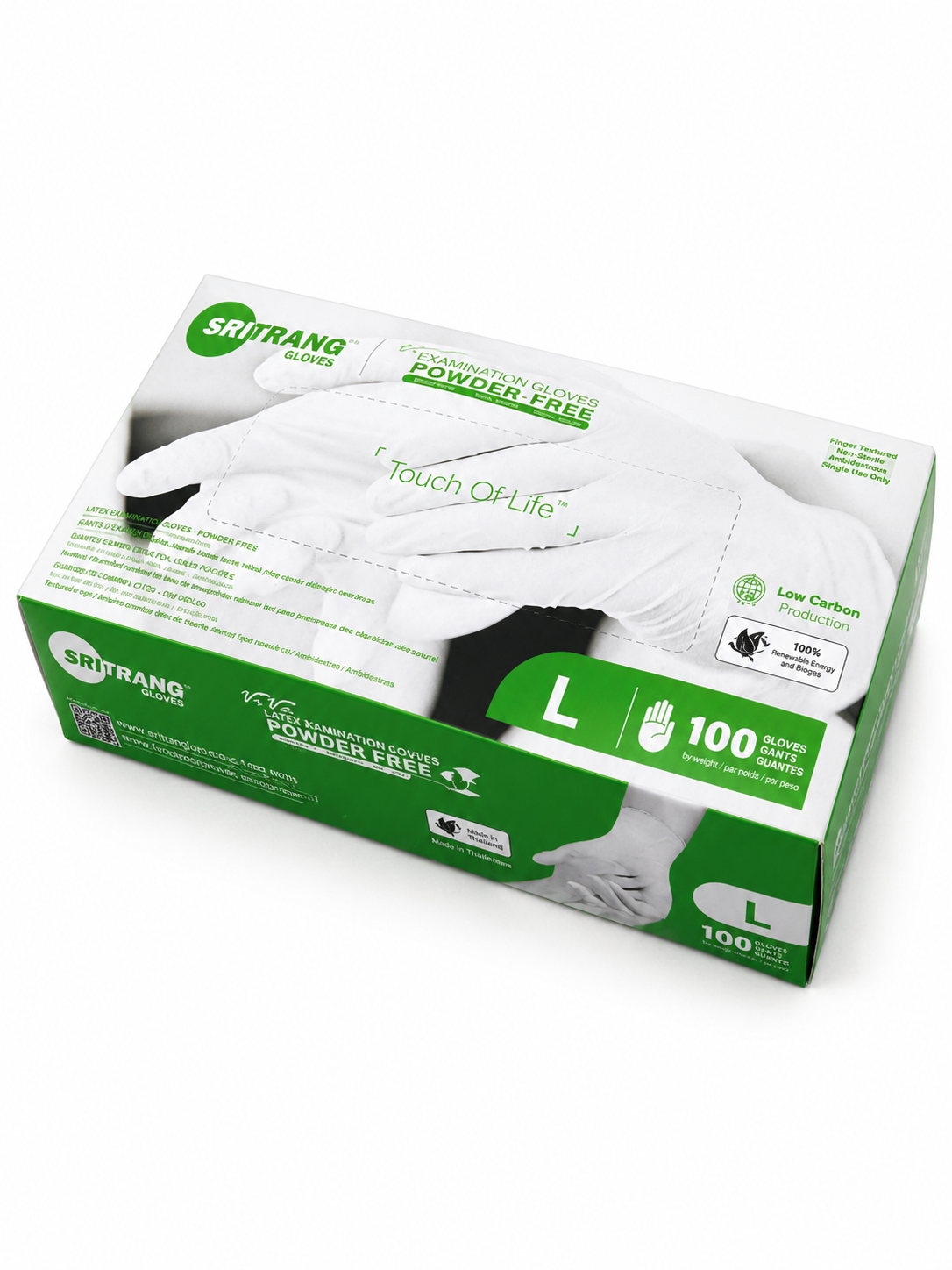 Stritrang Powder Free White Gloves