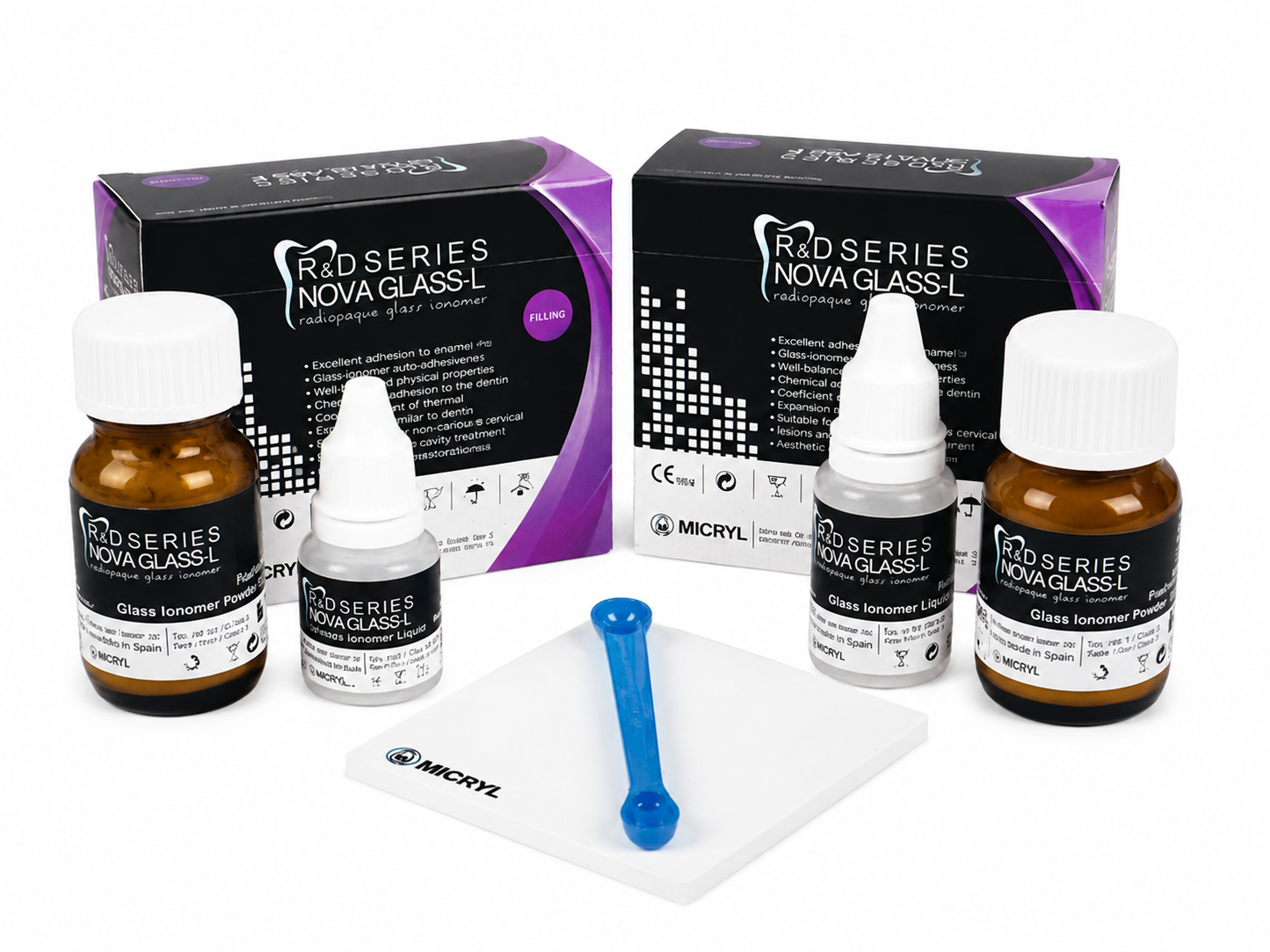 اسمنت أيونومر زجاجي Imicryl Nova Glass C مسحوق 15 جرام وسائل 10 مل
