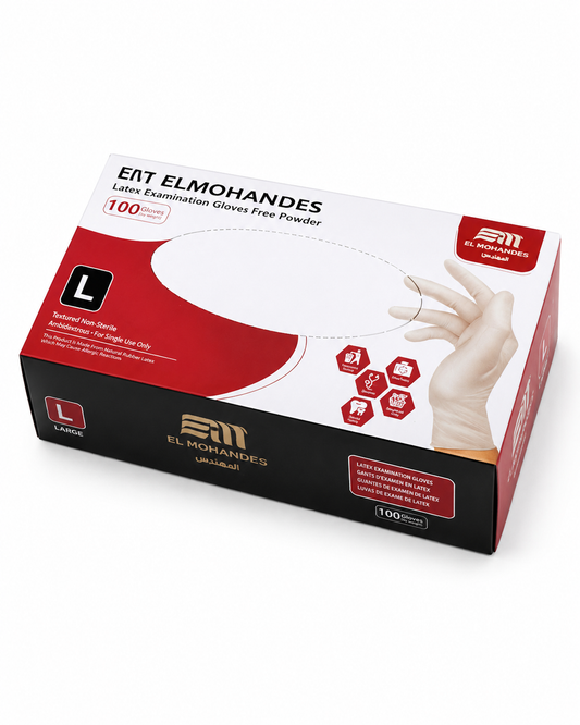 EM EL Mohandes White Latex Powder Free Gloves