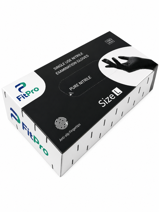 FitPro Nitrile Gloves (Black Edition)