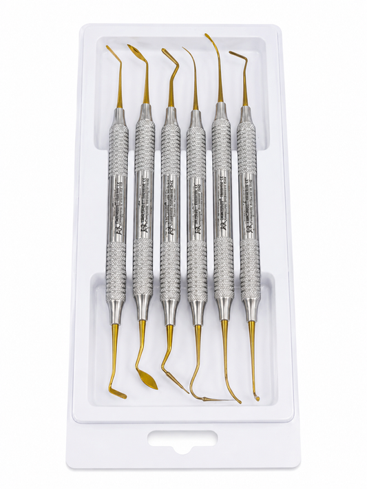 Dentavit Gold Plated Composite Instrument Kit 6 Pcs