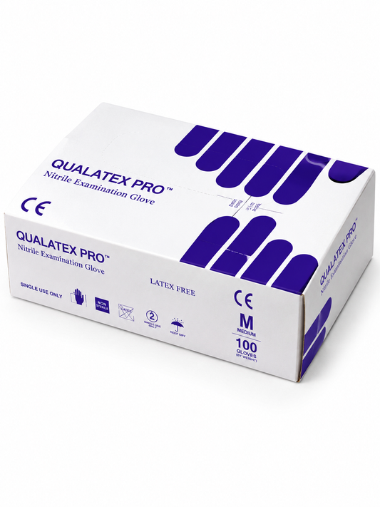 Qualatex Pro Blue Nitrile Examination Gloves
