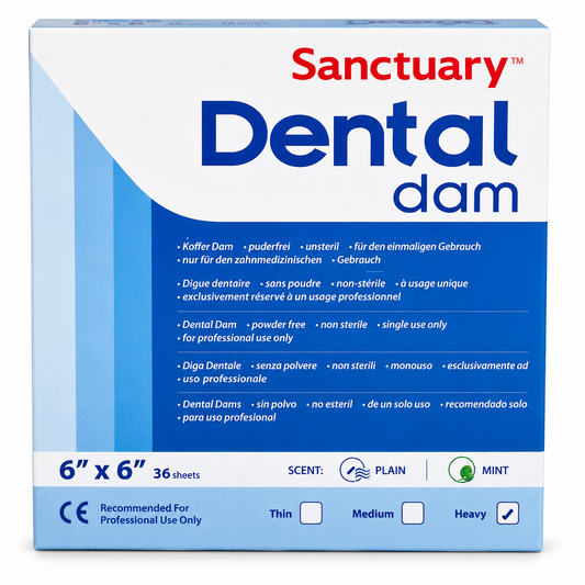 Sanctuary Dental Rubber Dam Sheets 6x6