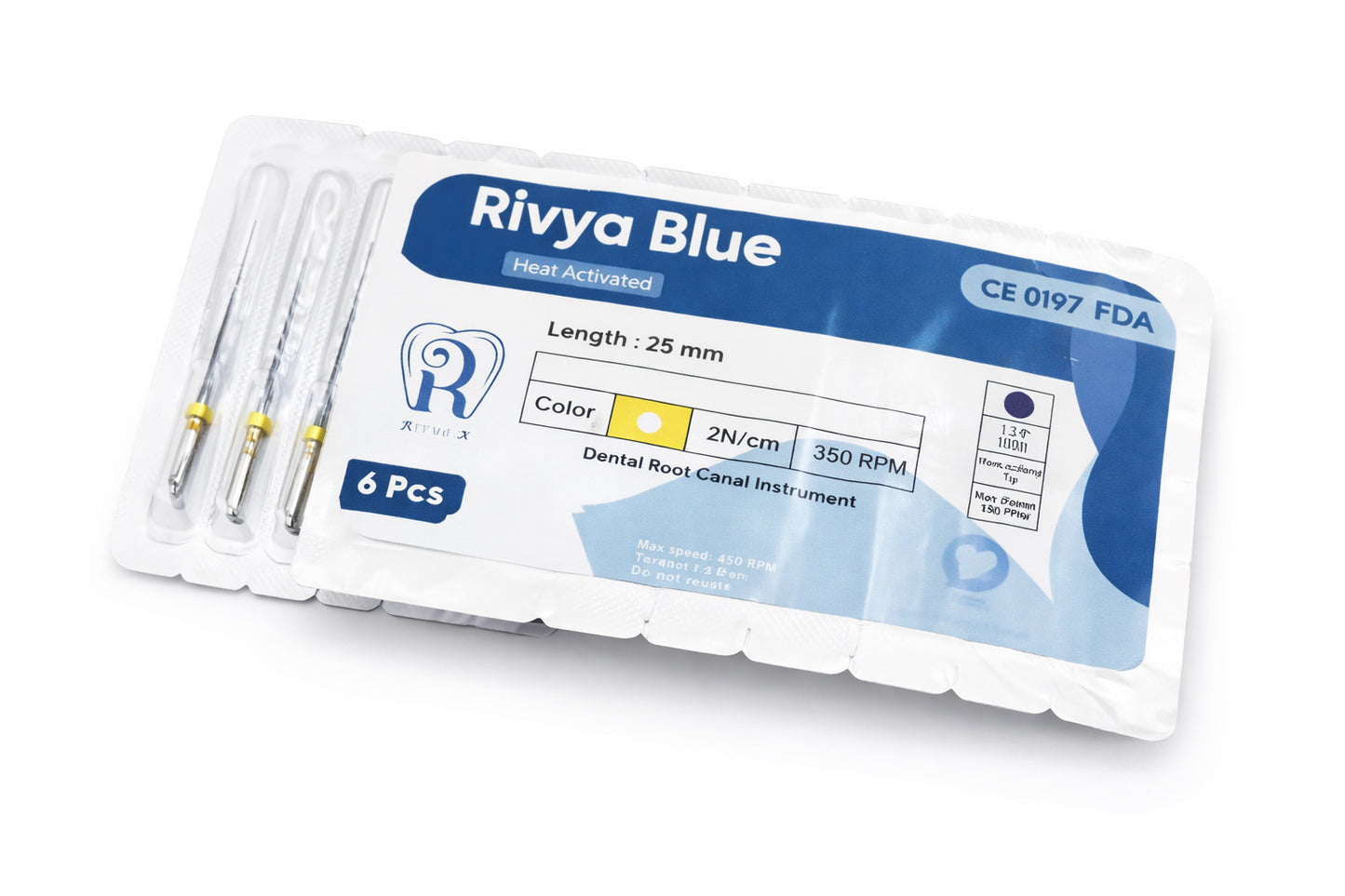 RIVYA Blue Rotary Files 25mm